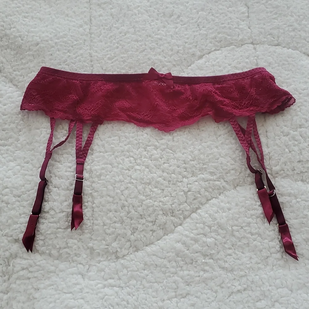 Victoria's Secret Purple/Fushia Garter Belt Bundle - Picture 3 of 17